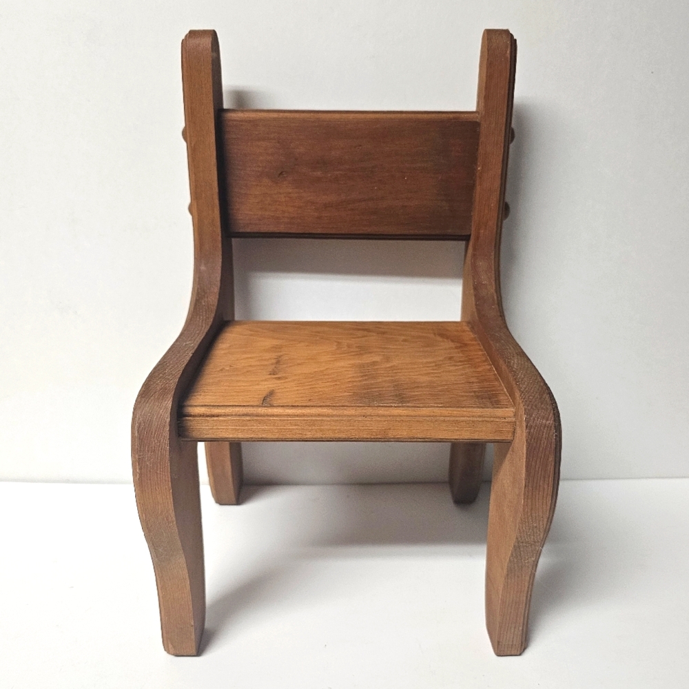 Handmade Wooden Chair 12" Tall by 7.5" Wide Very Sturdy, Beautifully Made